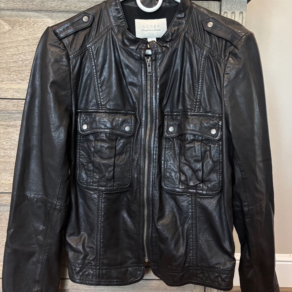 hinge leather jacket